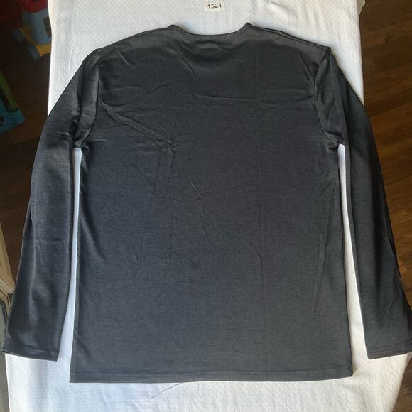 Blue Star Men’s Long Sleeve T-shirt size M, Solid Gray - Picture 6 of 7